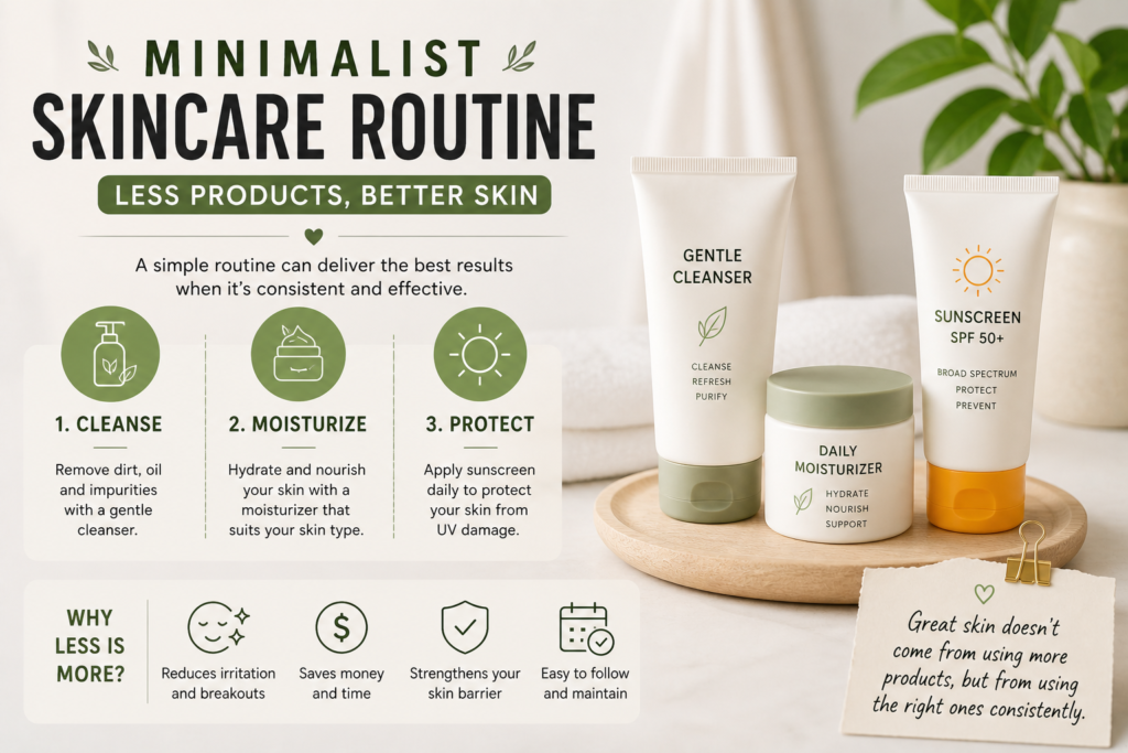 Minimalist skincare routine